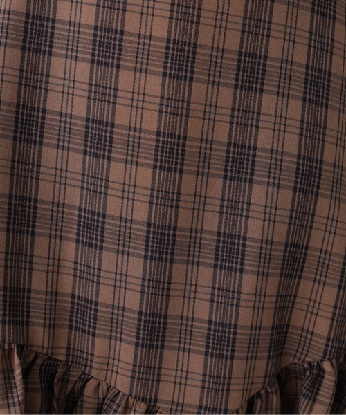 FREE'S MART（フリーズマート）の「◆チェックアシメティアードスカート（スカート・レディース・ブラウン系その他/ダークネイビー・SMALL/MEDIUM）」の6枚目の写真