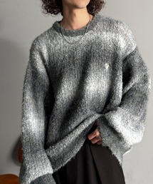 Classical Origin(NVJIW)́yClassical OriginzuŖBvGradient Boucle Knit Crew Neck Sweater^u[N[fރOf\VI[o[TCYN[lbNZ[^[(jbg/Z[^[)