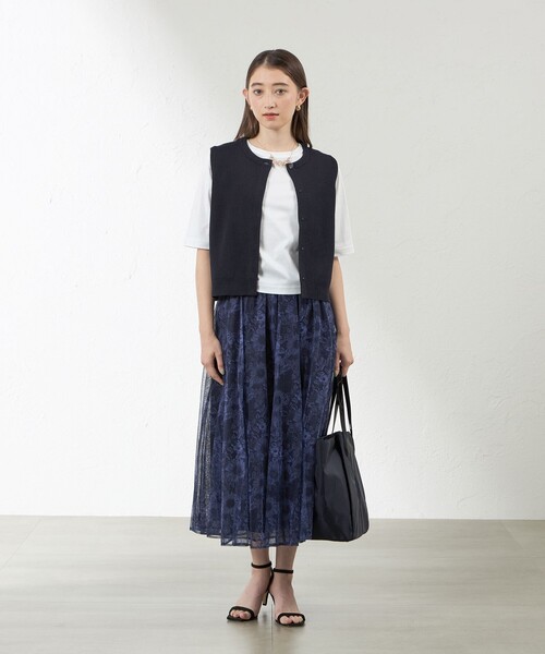 amaca（アマカ）の「Swim Dunclare チュールスカート（スカート・レディース・グレー系その他2/ネイビー・38）」の6枚目の写真