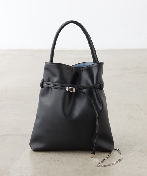 PAPILLONNER（パピヨネ）の「ベルトワンハンドルトート（トートバッグ・レディース・ベージュ/ブラック・FREE）」の7枚目の写真