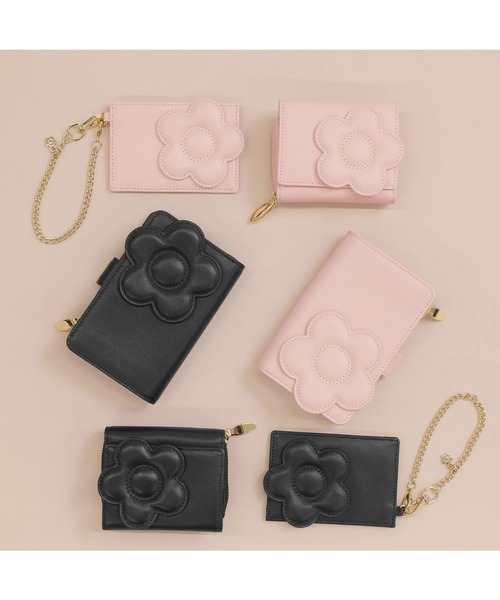 マリークワント L字型財布　ブラック MARY QUANT 財布 マリークワント mary quant ビッグデイジー