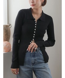 Ungrid | ボタンデザインニットカーディガン(ニット/セーター)