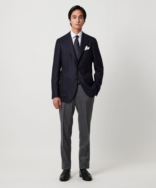 【UNITED ARROWS】タスマニアウール スリーピーススーツ 黒48 UNITED ARROWS｜タスマニア ウール ギャバジン シングル3ボタン