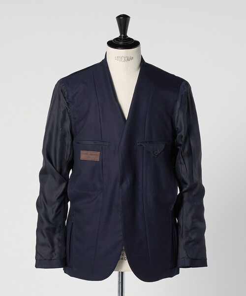 タスマニアウール ホップサック 3ボタン シングルジャケット S‐MODEL