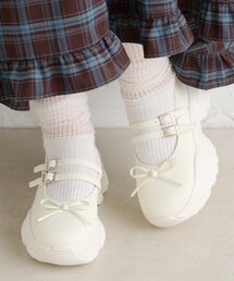 w closet（ダブルクローゼット）の「【25AW】リボン厚底バレエシューズ（その他シューズ）」