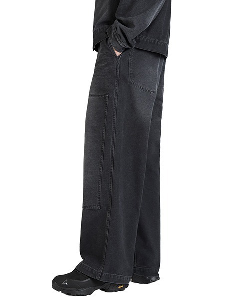 marka（マーカ）の「marka / マーカ：DOUBLE KNEE PANTS -ORGANIC COTTON DUCK-：M25C01PT01C[COR]（その他パンツ・レディース・ブラック・M/S）」の7枚目の写真