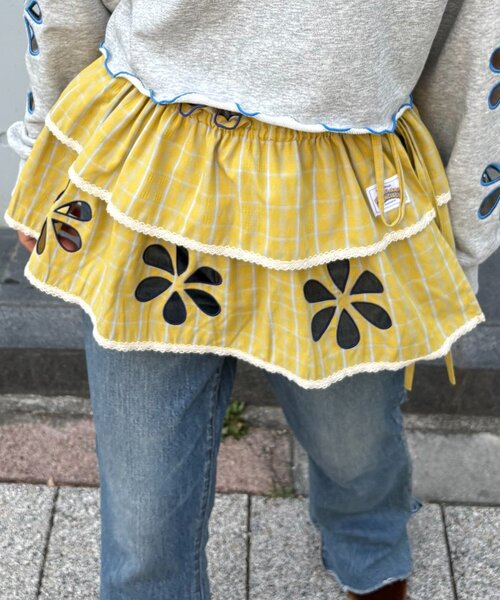 HELLO.SANFRANCISCO（ハローサンフランシスコ）の「【HELLO.SANFRANCISCO/ハローサンフランシスコ】マルチウェイフラワーカット巻きスカート（スカート・レディース・ホワイト/ベージュ/イエロー・ONE SIZE）」の5枚目の写真