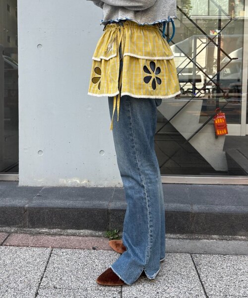 HELLO.SANFRANCISCO（ハローサンフランシスコ）の「【HELLO.SANFRANCISCO/ハローサンフランシスコ】マルチウェイフラワーカット巻きスカート（スカート・レディース・ホワイト/ベージュ/イエロー・ONE SIZE）」の7枚目の写真