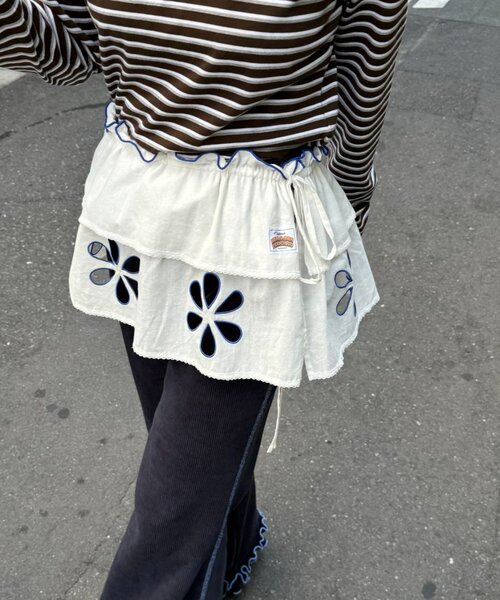 HELLO.SANFRANCISCO（ハローサンフランシスコ）の「【HELLO.SANFRANCISCO/ハローサンフランシスコ】マルチウェイフラワーカット巻きスカート（スカート・レディース・ホワイト/ベージュ/イエロー・ONE SIZE）」の10枚目の写真