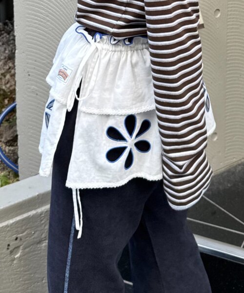 HELLO.SANFRANCISCO（ハローサンフランシスコ）の「【HELLO.SANFRANCISCO/ハローサンフランシスコ】マルチウェイフラワーカット巻きスカート（スカート・レディース・ホワイト/ベージュ/イエロー・ONE SIZE）」の12枚目の写真