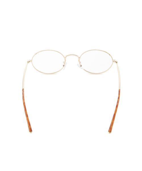 Mila Owen（ミラオーウェン）の「オーバルスリムフレームダテメガネ（メガネ・レディース・ブラック/ゴールド・F）」の3枚目の写真