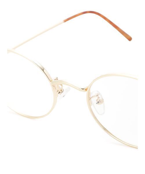Mila Owen（ミラオーウェン）の「オーバルスリムフレームダテメガネ（メガネ・レディース・ブラック/ゴールド・F）」の4枚目の写真