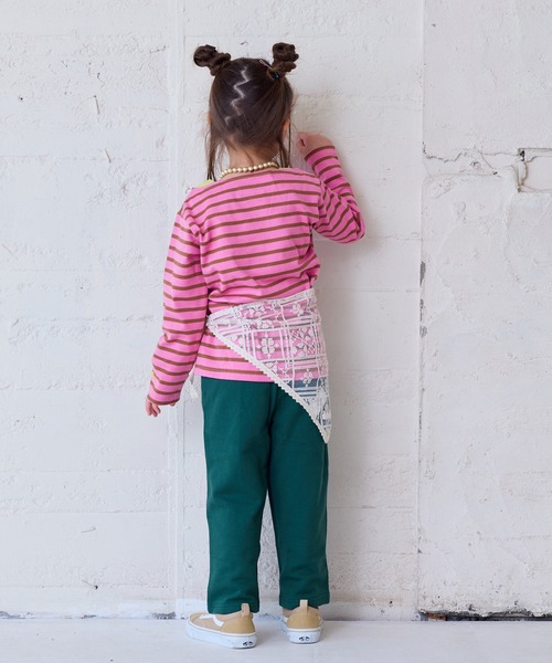 MARKEY'S（マーキーズ）の「バスクボーダーシャツ（Tシャツ/カットソー・キッズ・ブラック系その他/ブルー系その他/ライトグリーン/ピンク系その他/ブラウン系その他/マルチ・80/90/95/100/110/120/130/140/150）」の16枚目の写真