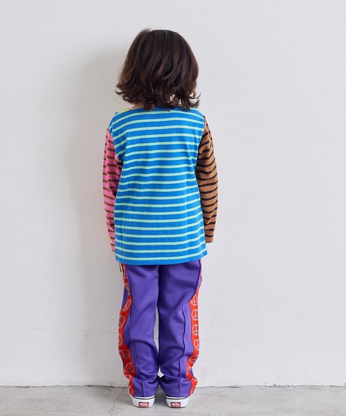 MARKEY'S（マーキーズ）の「バスクボーダーシャツ（Tシャツ/カットソー・キッズ・ブラック系その他/ブルー系その他/ライトグリーン/ピンク系その他/ブラウン系その他/マルチ・80/90/95/100/110/120/130/140/150）」の11枚目の写真