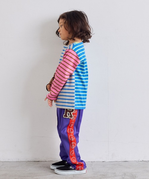 MARKEY'S（マーキーズ）の「バスクボーダーシャツ（Tシャツ/カットソー・キッズ・ブラック系その他/ブルー系その他/ライトグリーン/ピンク系その他/ブラウン系その他/マルチ・80/90/95/100/110/120/130/140/150）」の10枚目の写真