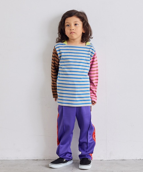 MARKEY'S（マーキーズ）の「バスクボーダーシャツ（Tシャツ/カットソー・キッズ・ブラック系その他/ブルー系その他/ライトグリーン/ピンク系その他/ブラウン系その他/マルチ・80/90/95/100/110/120/130/140/150）」の8枚目の写真