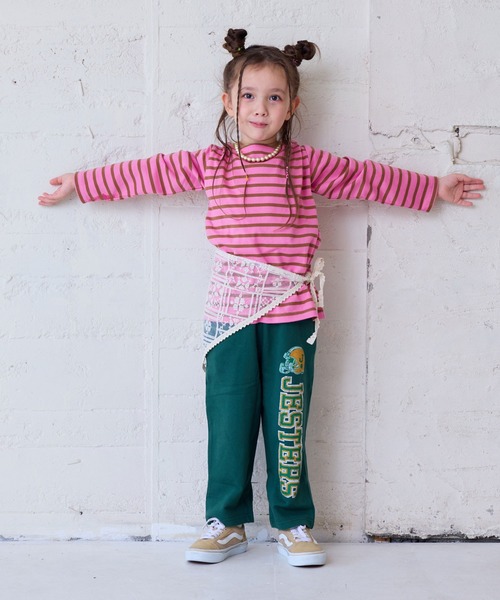 MARKEY'S（マーキーズ）の「バスクボーダーシャツ（Tシャツ/カットソー・キッズ・ブラック系その他/ブルー系その他/ライトグリーン/ピンク系その他/ブラウン系その他/マルチ・80/90/95/100/110/120/130/140/150）」の14枚目の写真