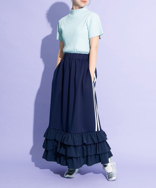 PUNYUS（プニュズ）の「ハイネックリブＴシャツ（Tシャツ/カットソー・レディース・ブラウン/ブラック/サックスブルー・1/2/3/4）」の5枚目の写真