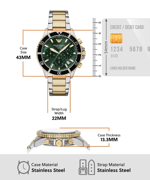 EMPORIO ARMANI(エンポリオアルマーニ)の「エンポリオ・アルマーニ 腕時計 メンズ アナログ ステンレス AR11695(アナログ腕時計・メンズ・マルチ・FREE)」の5枚目の写真