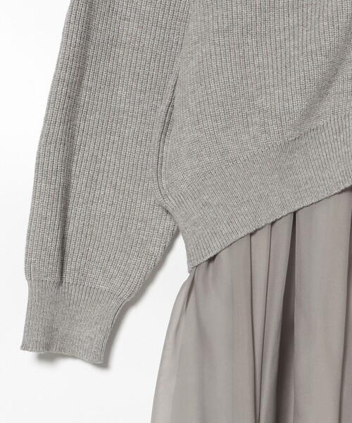 BEAMS HEART（ビームスハート）の「【セットアイテム】Vネック ニットカーディガン × シアー フレアスカート（ワンピース・レディース・カーキ/ブラック/グレー・FREE）」の21枚目の写真