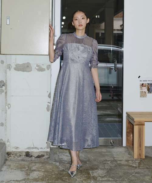 ノットリボンレースドレス / knot ribbon lace dress（ドレス