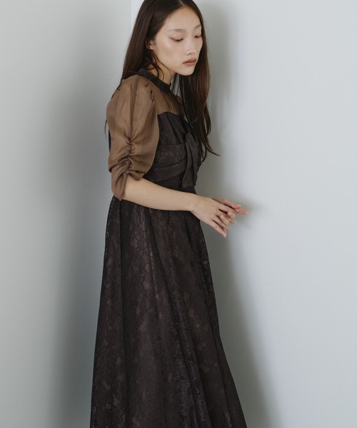 ノットリボンレースドレス / knot ribbon lace dress（ドレス