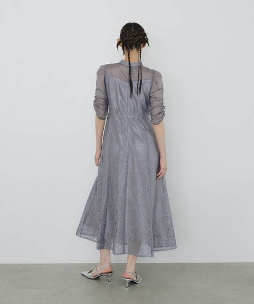 ANDRESD(アンドレスド)の「ノットリボンレースドレス / knot ribbon lace dress(ドレス・レディース・ブルーグレー/ブラック/ブラウン/イエロー/チャコール・S/L/M)」の19枚目の写真