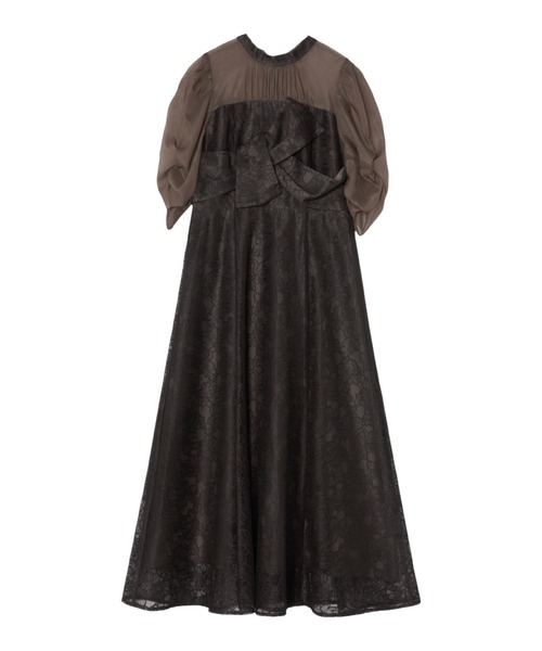 セール】ノットリボンレースドレス / knot ribbon lace dress（ドレス