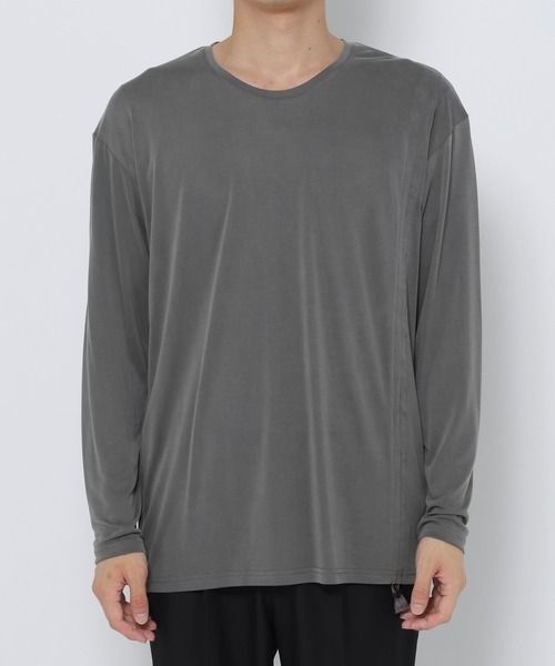 HARE（ハレ）の「アシメギャザーカットソー(HARE)（Tシャツ/カットソー・メンズ・パープル/ブラック/グレー・FREE）」の15枚目の写真