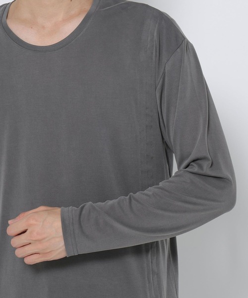 HARE（ハレ）の「アシメギャザーカットソー(HARE)（Tシャツ/カットソー・メンズ・パープル/ブラック/グレー・FREE）」の21枚目の写真