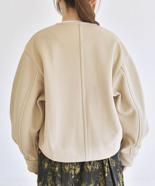 quaranciel:〈洗濯機可能〉ダンボール 裏起毛 ノーカラー コクーン