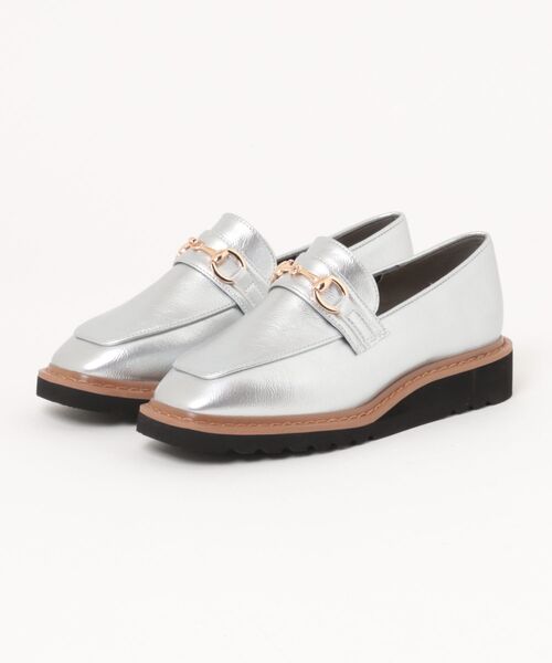 minia(ミニア)の「【minia】ビットウェッジローファー(ローファー・レディース・ブラック/シルバー・S/M/L/LL)」の1枚目の写真