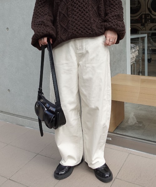 コーデュロイワイドコクーンパンツ