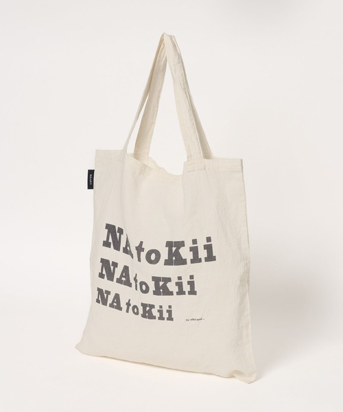 niko and...(ニコアンド)の「【NATOKii(ネイトゥーキー)】3連ロゴエコバッグ(エコバッグ/サブバッグ・メンズ・ライトグレー/レッド・FREE)」の6枚目の写真