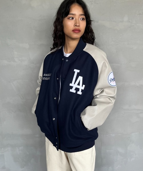 FANATICS/ファナティクス] 別注 MLBロゴワッペン メルトンスタジャン