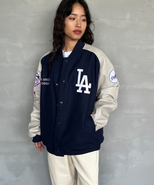 FANATICS/ファナティクス] 別注 MLBロゴワッペン メルトンスタジャン