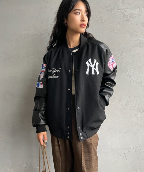 FANATICS/ファナティクス] 別注 MLBロゴワッペン メルトンスタジャン