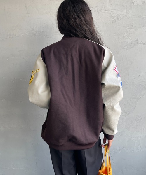 FANATICS/ファナティクス] 別注 MLBロゴワッペン メルトンスタジャン