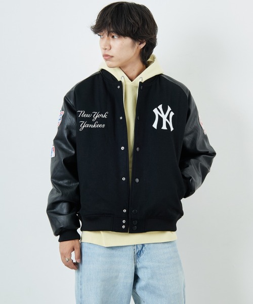 MLB（メジャーリーグベースボール）の「[FANATICS/ファナティクス] 別注 MLBロゴワッペン メルトンスタジャン（スタジャン・レディース・ブラック/ブラウン/ネイビー・XXL/XL/L/M）」の7枚目の写真