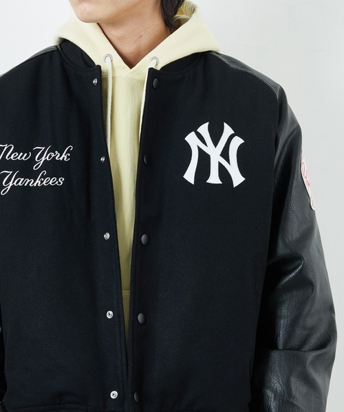 MLB（メジャーリーグベースボール）の「[FANATICS/ファナティクス] 別注 MLBロゴワッペン メルトンスタジャン（スタジャン・レディース・ブラック/ブラウン/ネイビー・XXL/XL/L/M）」の13枚目の写真