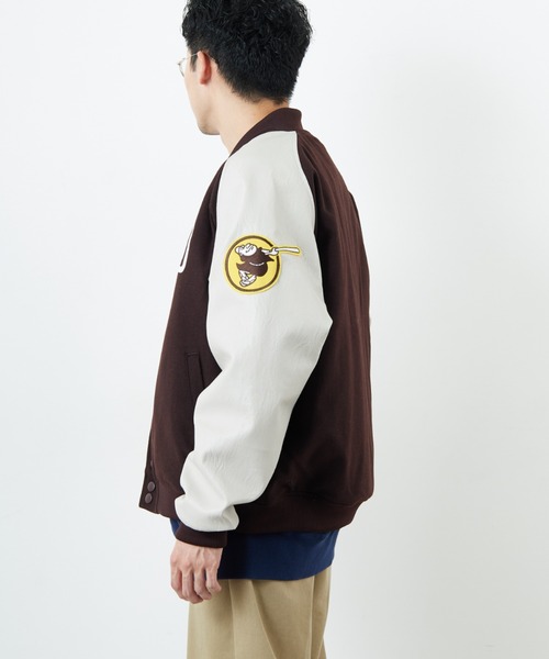 MLB（メジャーリーグベースボール）の「[FANATICS/ファナティクス] 別注 MLBロゴワッペン メルトンスタジャン（スタジャン・レディース・ブラック/ブラウン/ネイビー・XXL/XL/L/M）」の18枚目の写真