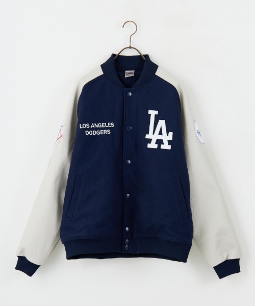 メジャーリーグ　スタジャン　美品 FANATICS/ファナティクス] 別注 MLBロゴワッペン メルトン
