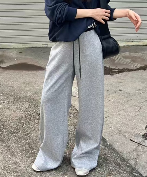 Lace Ladies(レースレディース)の「配色 ウエスト ストレート ワイド パンツ(その他パンツ・レディース・ダークグレー/ネイビー/ライトグレー・FREE)」の8枚目の写真