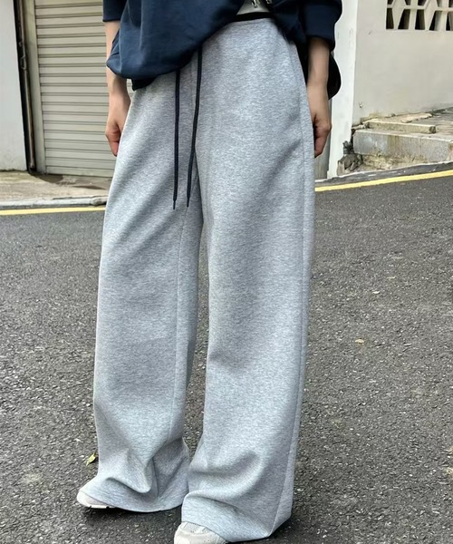 Lace Ladies(レースレディース)の「配色 ウエスト ストレート ワイド パンツ(その他パンツ・レディース・ダークグレー/ネイビー/ライトグレー・FREE)」の7枚目の写真