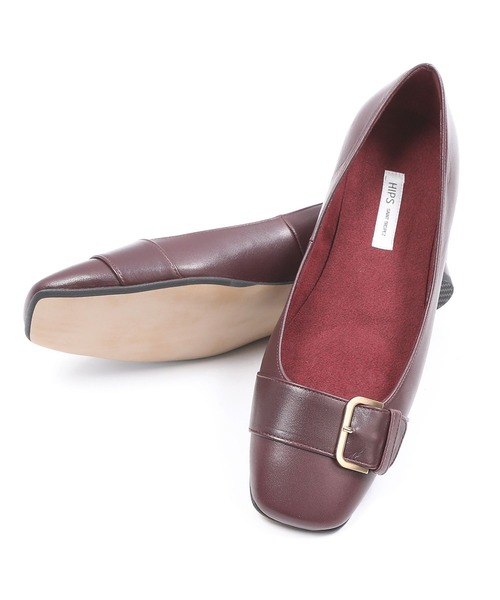 HIPS（ヒップス）の「【本革】ベルトデザインスクエアトゥパンプス（パンプス・レディース・ボルドー/チェック/ブラック/ネイビー・22.5cm/24.5cm/24cm/23.5cm/23cm）」の18枚目の写真