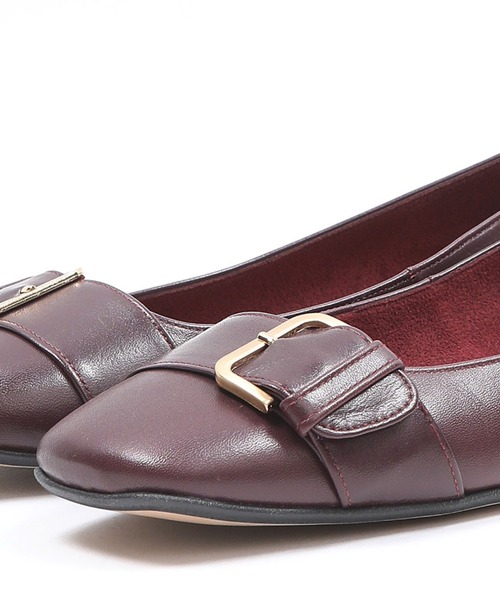 HIPS（ヒップス）の「【本革】ベルトデザインスクエアトゥパンプス（パンプス・レディース・ボルドー/チェック/ブラック/ネイビー・22.5cm/24.5cm/24cm/23.5cm/23cm）」の19枚目の写真