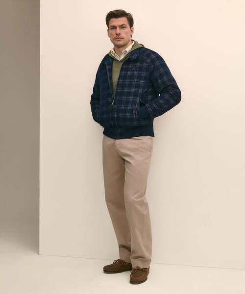 BROOKS BROTHERS(ブルックスブラザーズ)の「コットンコーデュロイ GFロゴ チェック キルティング ボマージャケット(ブルゾン・メンズ・ブルー・LARGE/MEDIUM/SMALL/X-LARGE)」の3枚目の写真