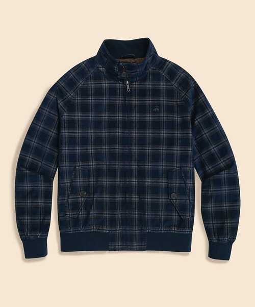 BROOKS BROTHERS(ブルックスブラザーズ)の「コットンコーデュロイ GFロゴ チェック キルティング ボマージャケット(ブルゾン・メンズ・ブルー・LARGE/MEDIUM/SMALL/X-LARGE)」の5枚目の写真