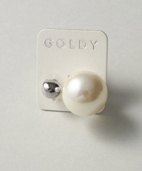 GOLDY(ゴールディ)の「【GOLDY】ビッグ パール 2WAY ピアス 1251010(ピアス(両耳用)・レディース・シルバー/シルバー系その他/ゴールド/ゴールド系その他2・FREE)」の2枚目の写真