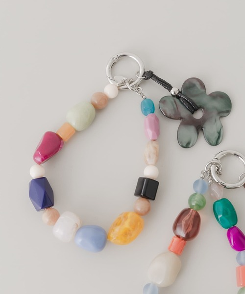 SMELLY（スメリー）の「フラワーモチーフカラフルキーチェーン（キーホルダー・レディース・ブラウン系その他/ブルー系その他・-）」の8枚目の写真